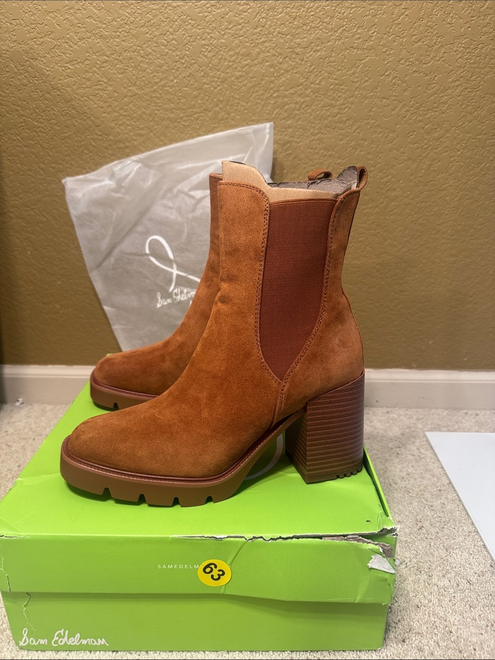 Sam Edelman Rollins Brown Suede Boots 9